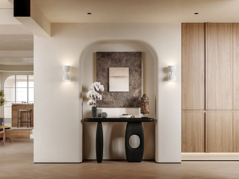Retro living room and dining room 3D Модель