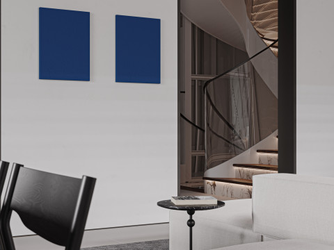 Modern living room dining room kitchen 3D Модель