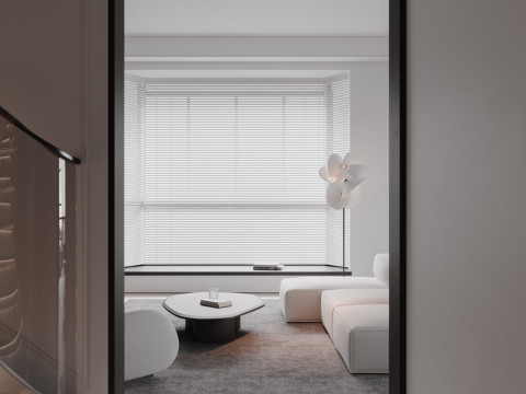 Modern living room dining room kitchen 3D Модель