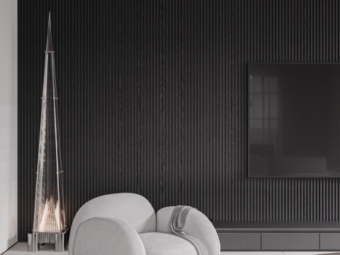 Modern living room dining room kitchen 3D Модель