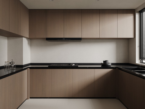 Modern living room dining room kitchen 3D Model