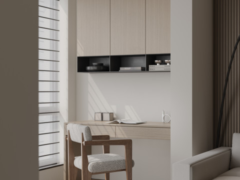 Modern living room dining room kitchen 3D Model