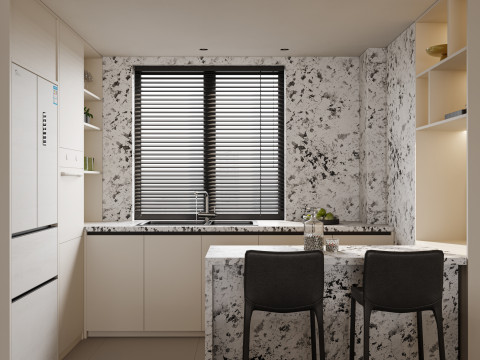 Modern living room dining room kitchen bedroom bathroom Modèle 3D