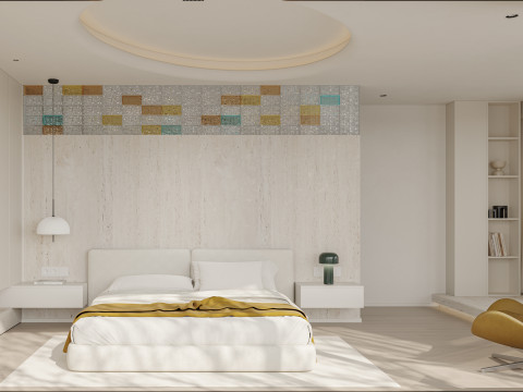 Modern living room dining room kitchen bedroom bathroom Modèle 3D