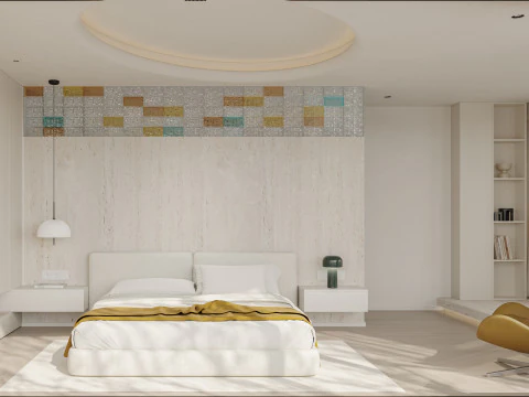 Modern living room dining room kitchen bedroom bathroom 3D Model