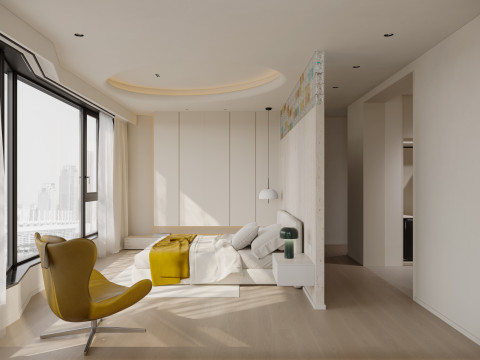 Modern living room dining room kitchen bedroom bathroom Modèle 3D
