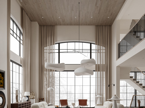 Luxury villa interior scene 3D Model