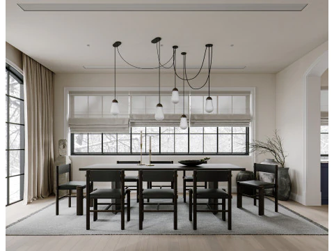 Luxury villa interior scene 3D Model