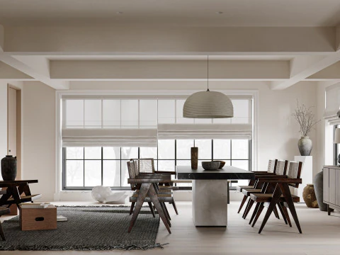 Luxury villa interior scene 3D Model