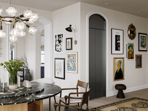 Luxury villa interior scene 3D Model