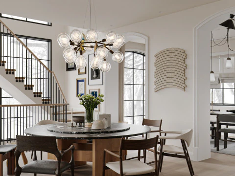Luxury villa interior scene 3D Model