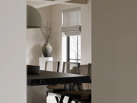 Luxury villa interior scene 3D Model