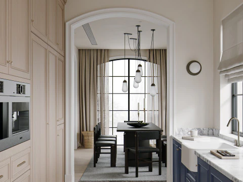 Luxury villa interior scene 3D Model