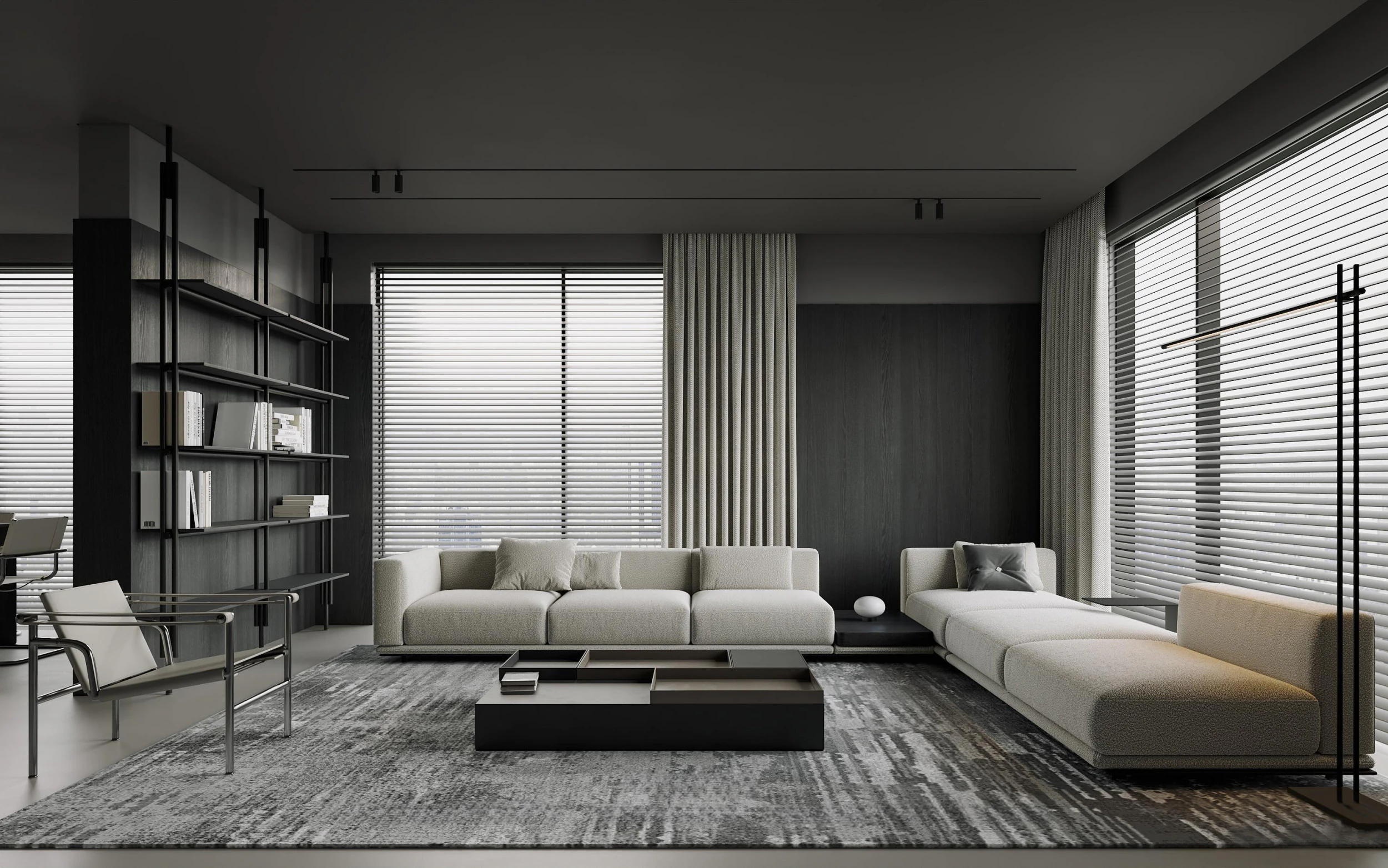 Modern living room dining room 3D Model .c4d .max .obj .3ds .fbx .stl .blend 