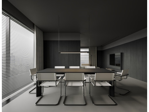 Modern living room dining room 3D Model