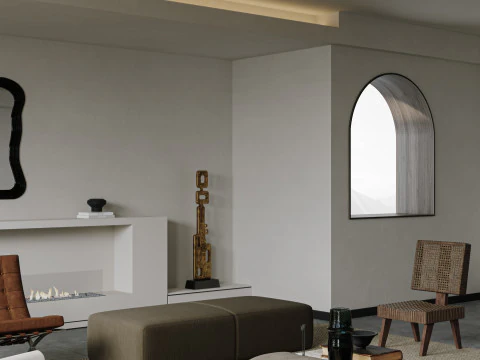 Modern living room dining room 3D Model