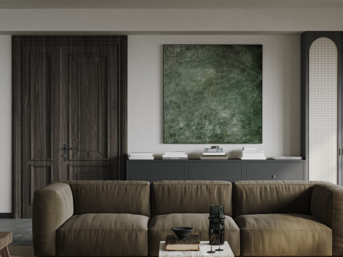 Modern living room dining room 3D Model