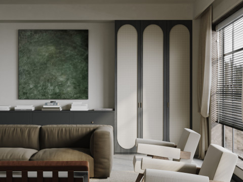 Modern living room dining room 3D Model