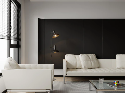 Modern living room 3D Model