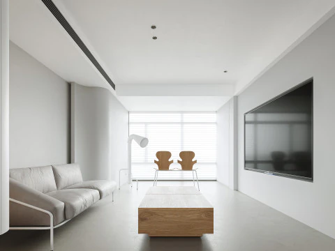 Modern oturma odası yemek odası 3D Model