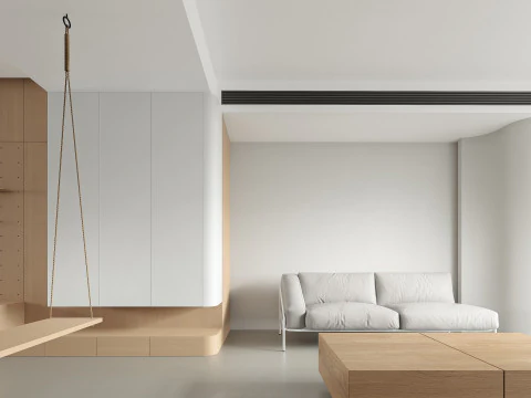 Modern living room dining room 3D Model
