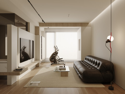 Modern living room dining room 3D Модель