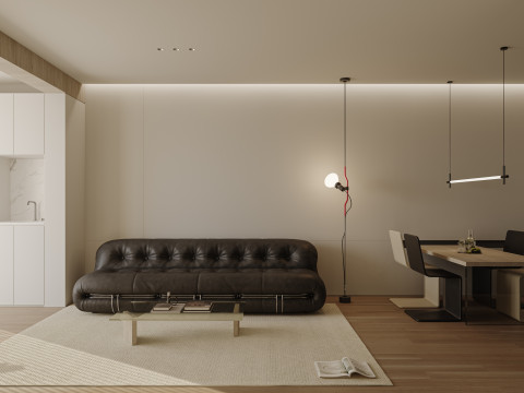 Modern living room dining room 3D Модель