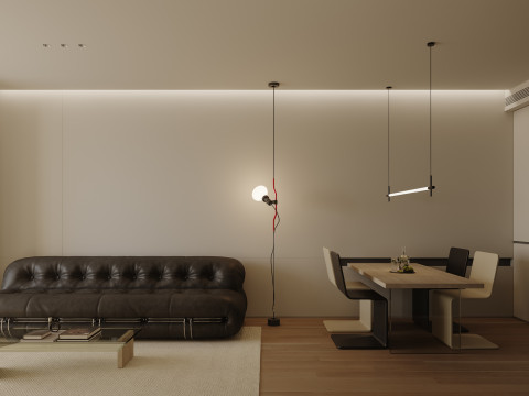 Modern living room dining room 3D Модель