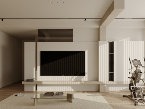 Modern living room dining room 3D Модель
