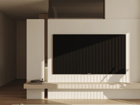 Modern living room dining room 3D Model
