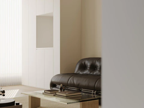 Modern living room dining room 3D Model