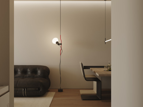 Modern living room dining room 3D Модель