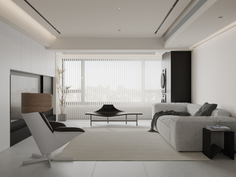 Modern living room dining room 3D 모델