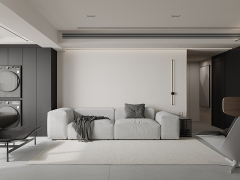 Modern living room dining room 3D Model