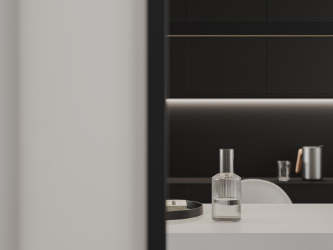 Modern living room dining room 3D Model