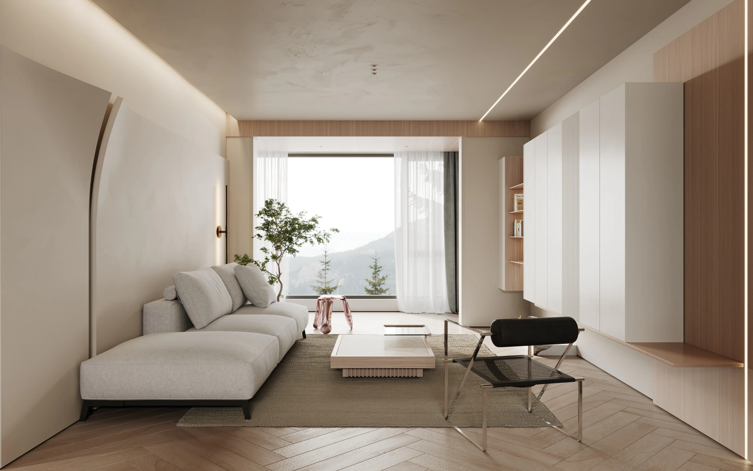 Modern living room dining room 3D Model .c4d .max .obj .3ds .fbx .stl .blend