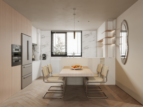 Modern living room dining room 3D मॉडल