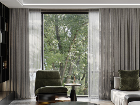 Modern living room dining room Model 3D