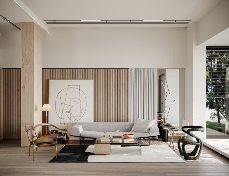Modern living room 3D Model .c4d .max .obj .3ds .fbx .stl .blend 