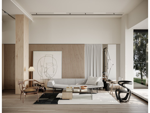 Modern living room 3D 模型