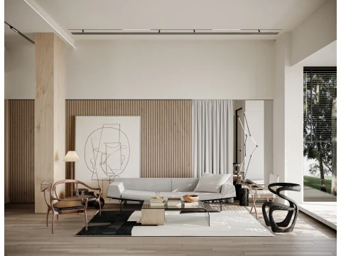 Modern oturma odası 3D Model