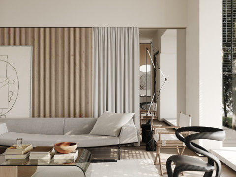 Modern living room 3D Model