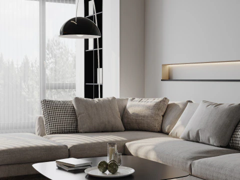 Modern living room 3D Model