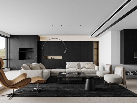 Modern living room 3D Model