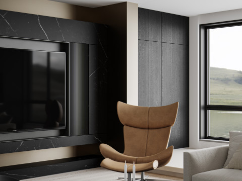 Modern living room 3D Modell