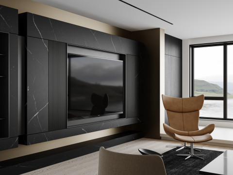 Modern living room 3D Modell