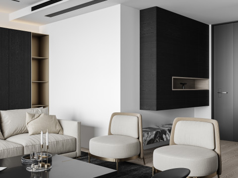 Modern living room 3D Modell