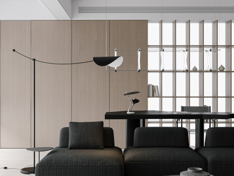 Modern living room dining room 3Dモデル