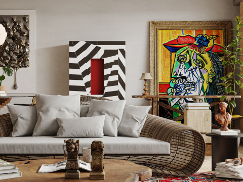 Scandinavian style living room 3D 模型