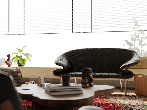 Scandinavian style living room 3D 模型